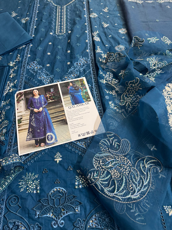 Qalamqar blue edi collection lawn 2025