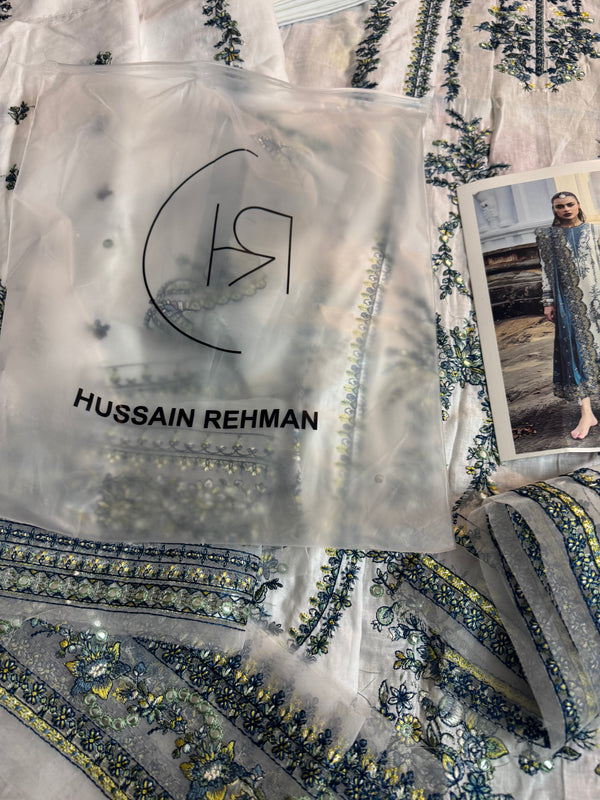 Hussain Rehar white multi edition lawn 2025