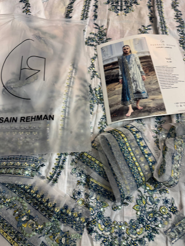 Hussain Rehar white multi edition lawn 2025