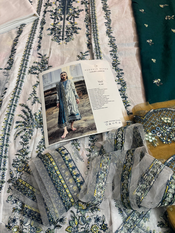 Hussain Rehar white multi edition lawn 2025