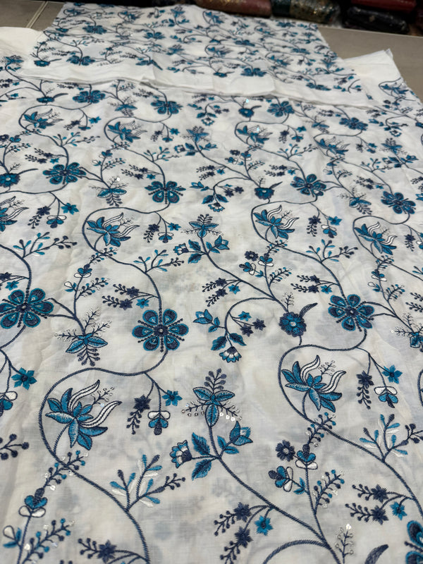 Faiza Saqlain sky white lawn 2026