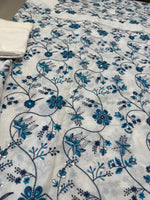 Faiza Saqlain sky white lawn 2026