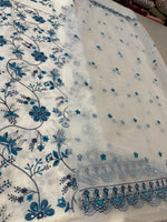 Faiza Saqlain sky white lawn 2026
