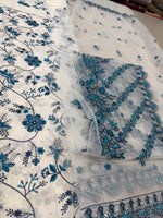 Faiza Saqlain sky white lawn 2026