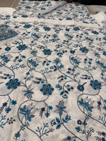 Faiza Saqlain sky white lawn 2026