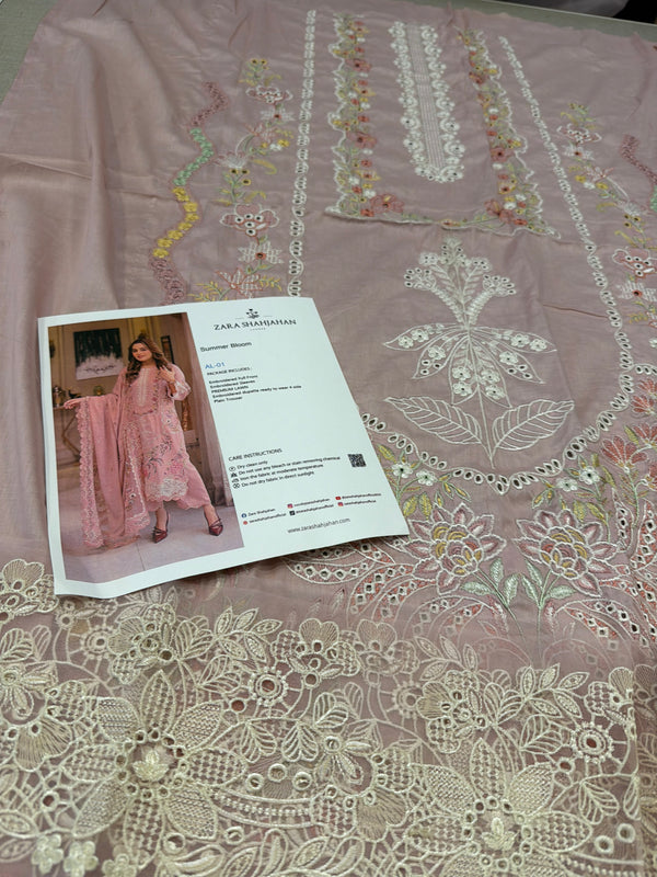 Zara Shahjahan pink lawn 2026