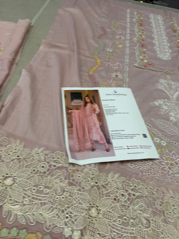 Zara Shahjahan pink lawn 2026