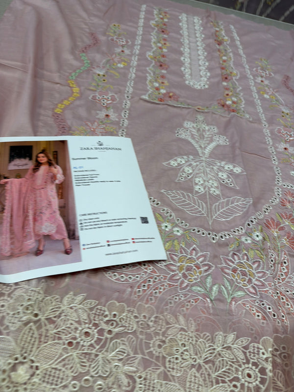 Zara Shahjahan pink lawn 2026