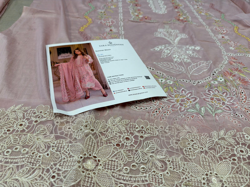 Zara Shahjahan pink lawn 2026