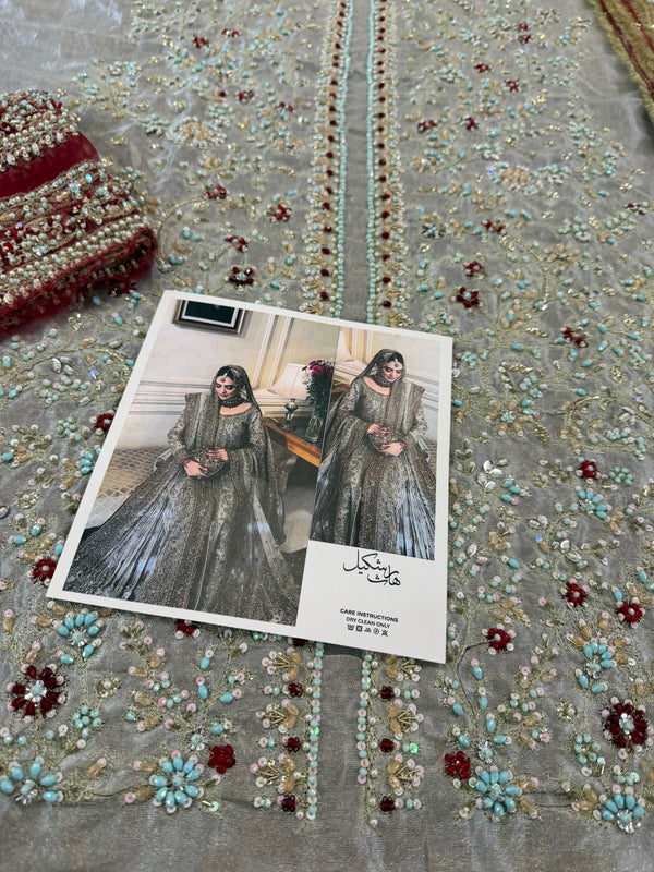 Haris shakeel bridal sea green mint wedding edition