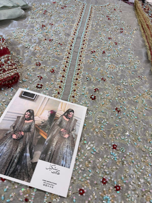 Haris shakeel bridal sea green mint wedding edition