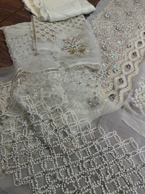 Maria b white Mbroided collection 2025