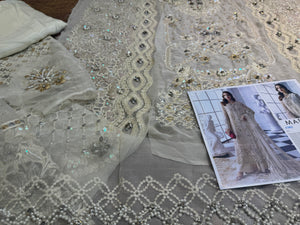 Maria b white Mbroided collection 2025