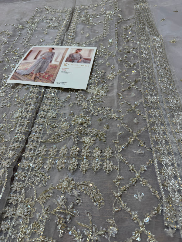 Kanwal Malik grey bridal chiffon collection