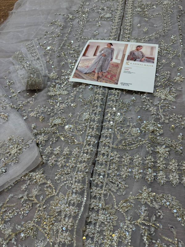 Kanwal Malik grey bridal chiffon collection