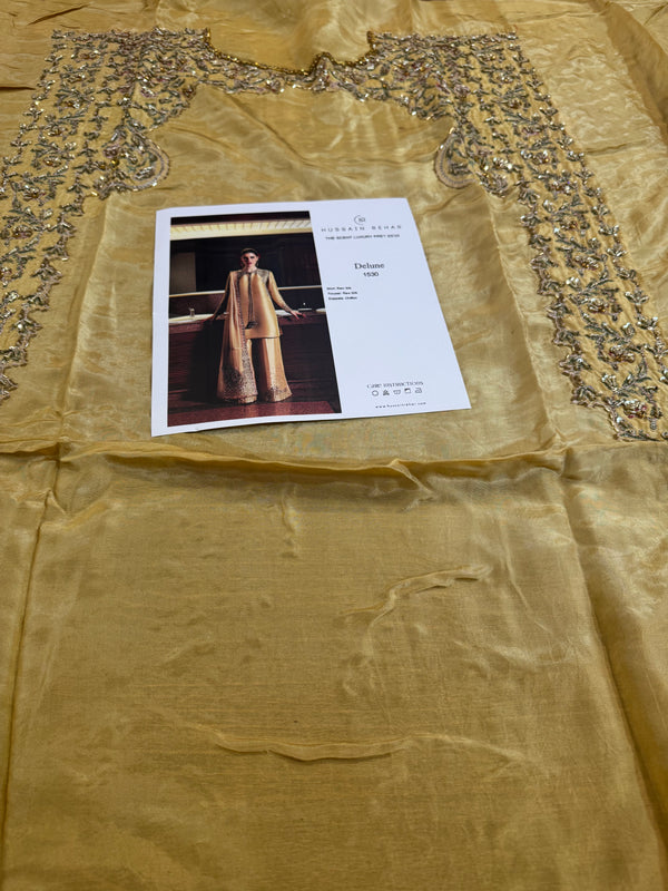 Hussain rehar mustard yellow wedding edition