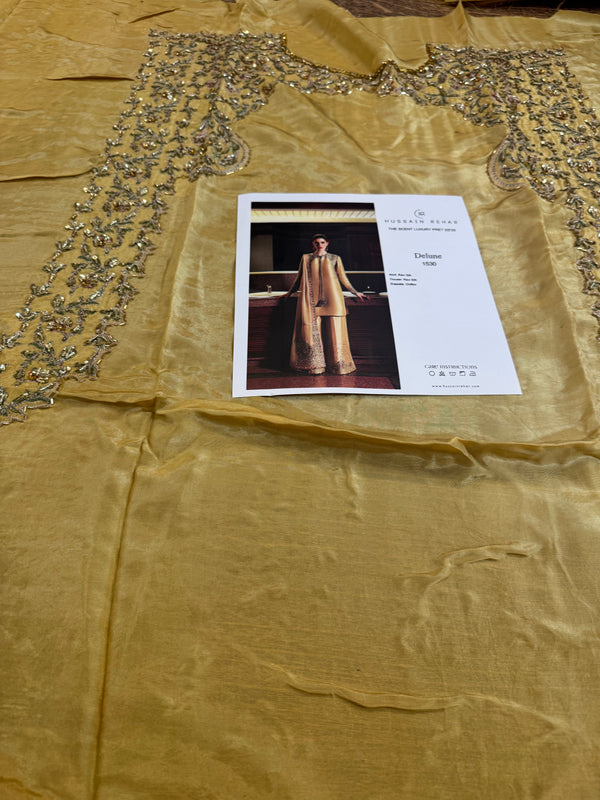 Hussain rehar mustard yellow wedding edition