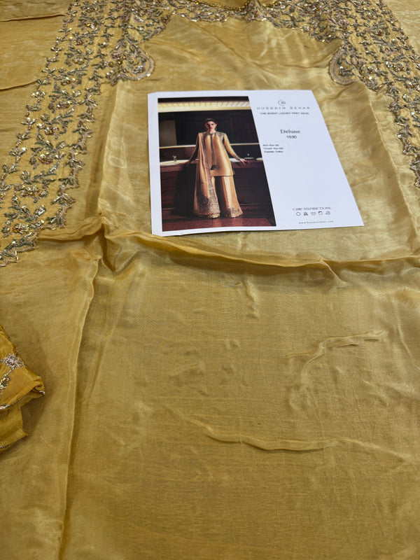 Hussain rehar mustard yellow wedding edition