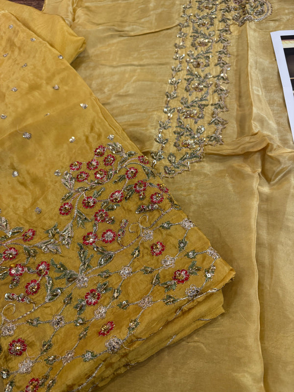 Hussain rehar mustard yellow wedding edition