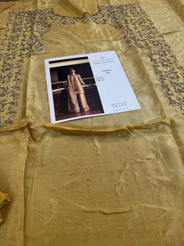 Hussain rehar mustard yellow wedding edition