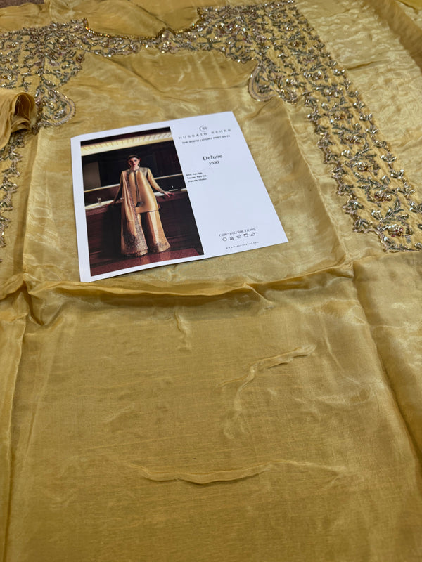 Hussain rehar mustard yellow wedding edition