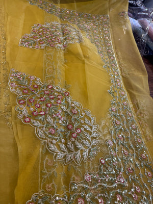 Hussain rehar mustard yellow wedding edition