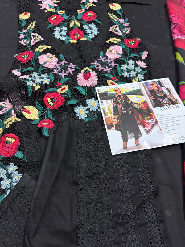Maria B black multi lawn 2026