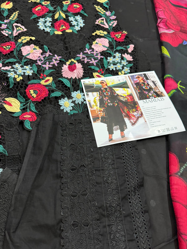 Maria B black multi lawn 2026