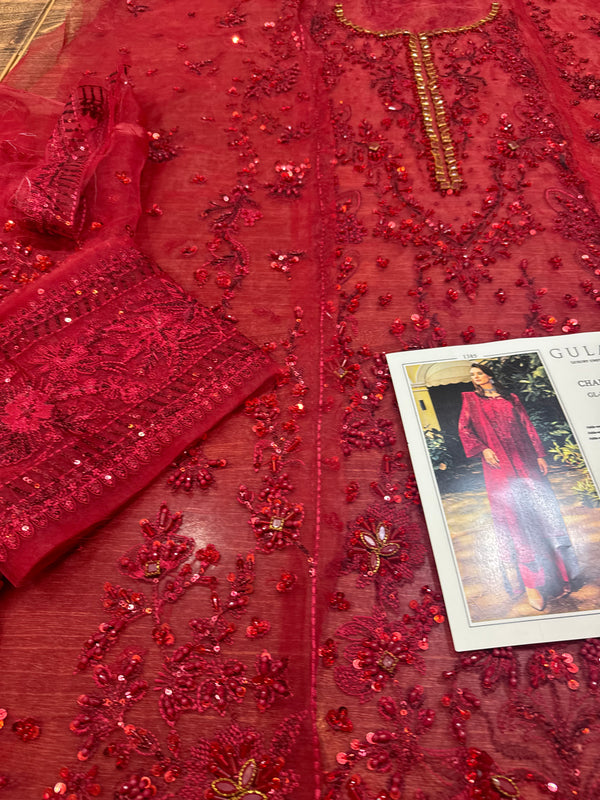 Gulaal red bridal chiffon collection