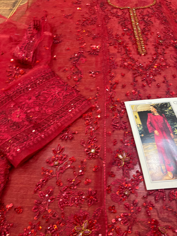 Gulaal red bridal chiffon collection