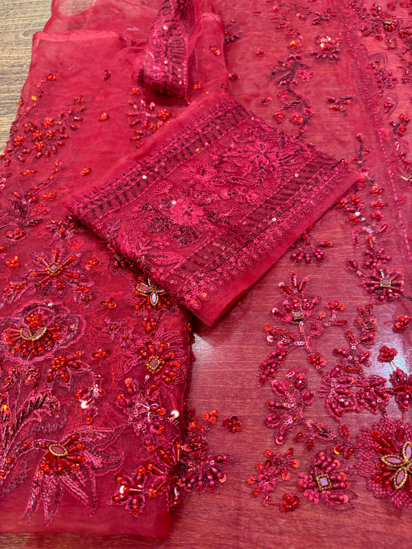 Gulaal red bridal chiffon collection