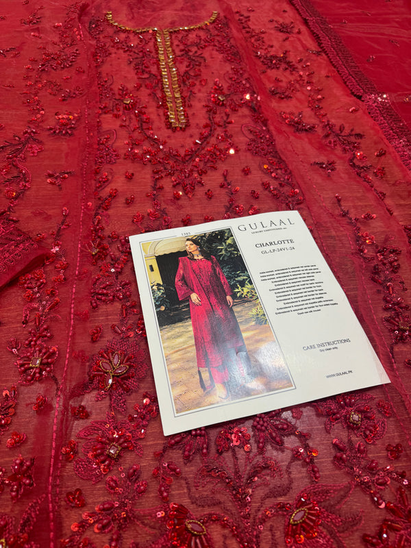 Gulaal red bridal chiffon collection