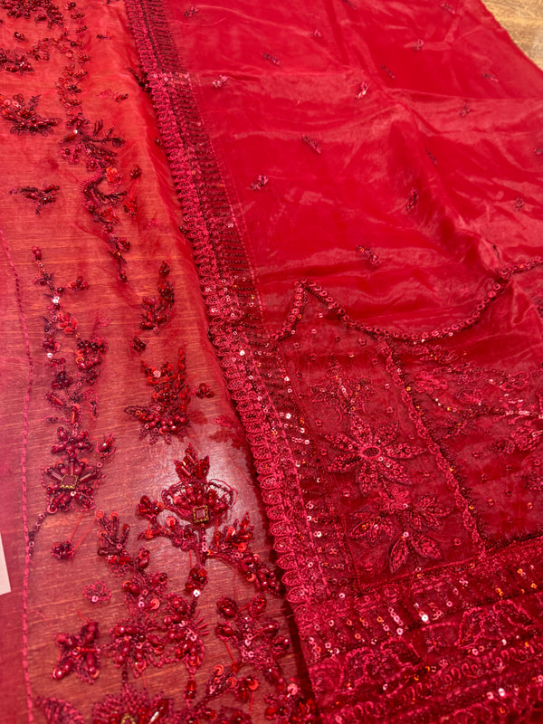 Gulaal red bridal chiffon collection