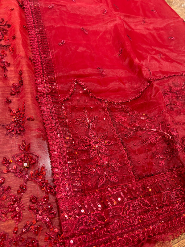 Gulaal red bridal chiffon collection