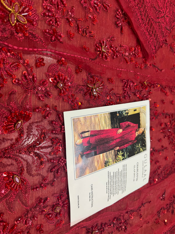 Gulaal red bridal chiffon collection