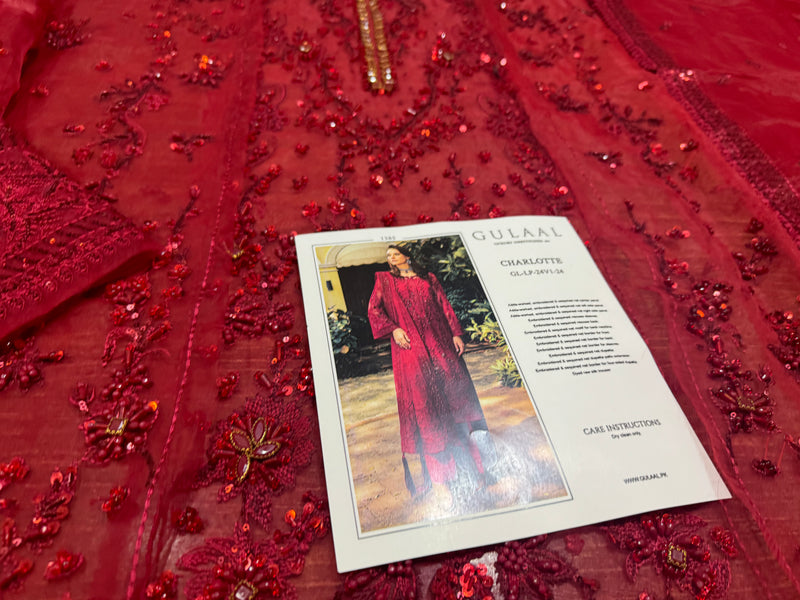 Gulaal red bridal chiffon collection