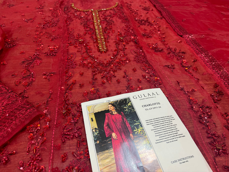 Gulaal red bridal chiffon collection