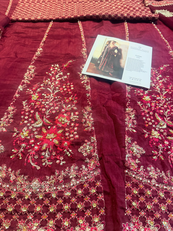 Hussain Rehar meroon wedding edition