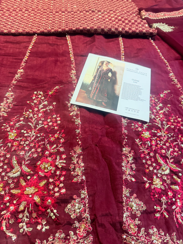 Hussain Rehar meroon wedding edition