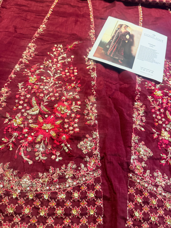 Hussain Rehar meroon wedding edition