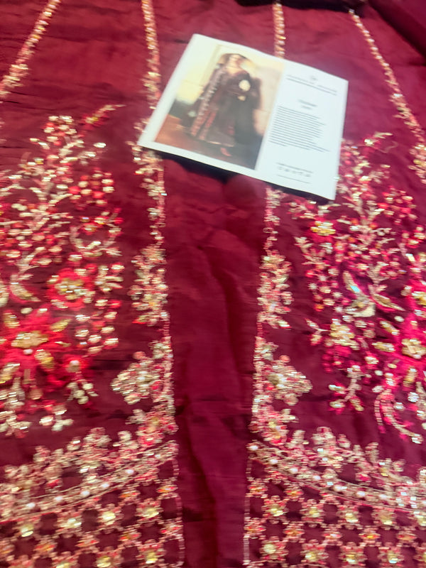 Hussain Rehar meroon wedding edition
