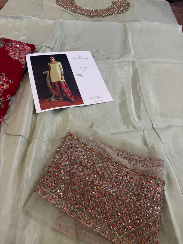 Hussain rehar pista and red wedding edition brand