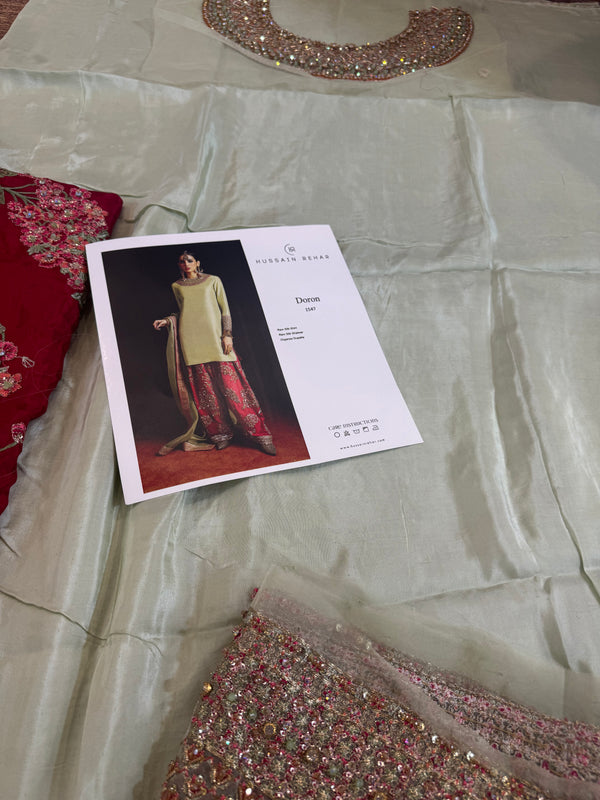 Hussain rehar pista and red wedding edition brand