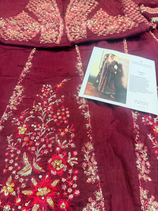 Hussain Rehar meroon wedding edition