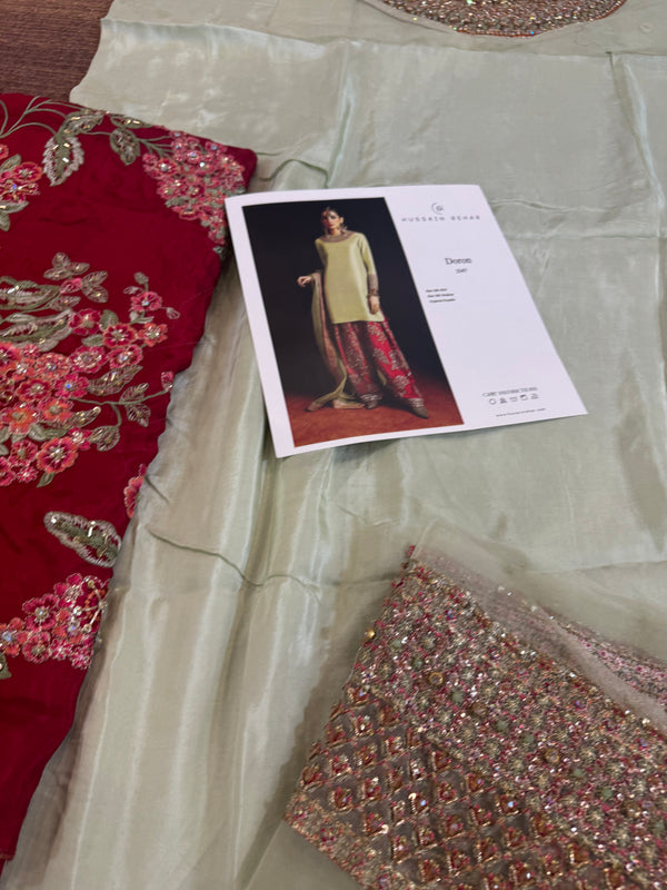 Hussain rehar pista and red wedding edition brand