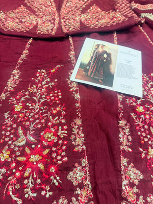 Hussain Rehar meroon wedding edition