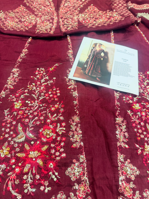 Hussain Rehar meroon wedding edition