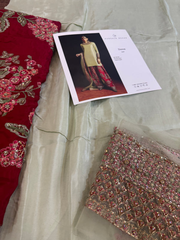 Hussain rehar pista and red wedding edition brand