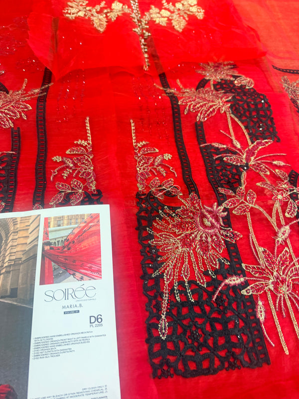 Maria B soiree red bridal wedding edition