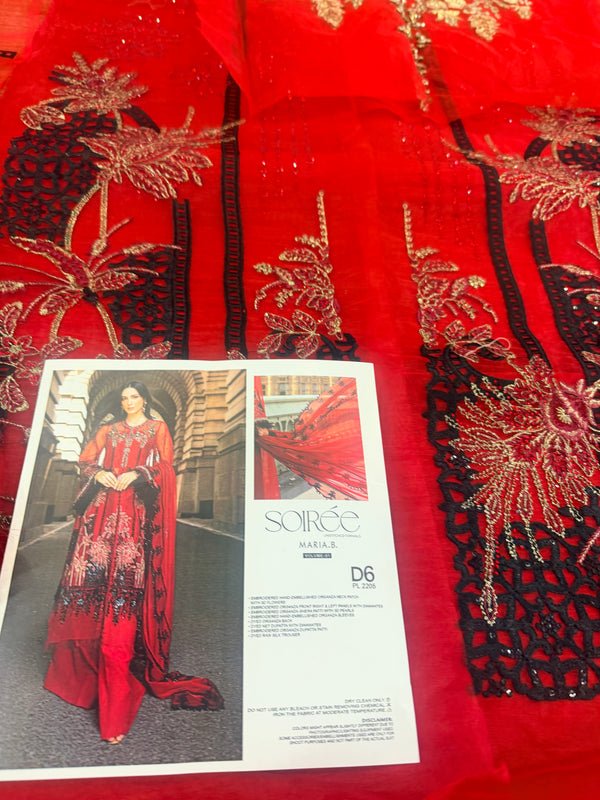 Maria B soiree red bridal wedding edition